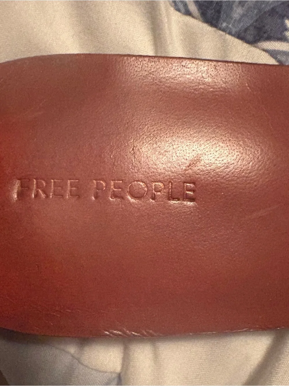 Free People Tan Leather Slide Sandals- Vincente in size 39